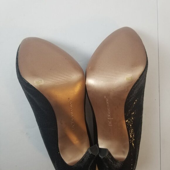 BCB Generation Women's Snake Skin Black Stiletto heels Sz 8M - Picture 4 of 8
